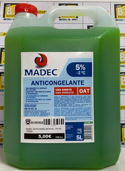 ANTICONGELANTE 5% -2Cº  5L (VERDE)