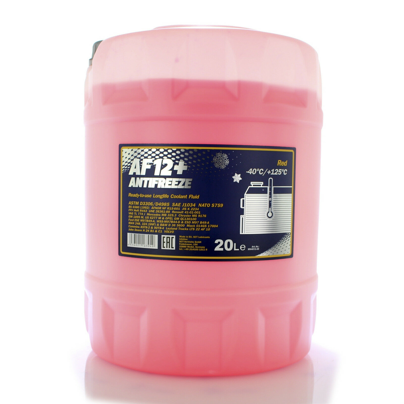 ANTICONGELANTE (AF12+) (-40º) LONGLIFE (ROSA) 20L